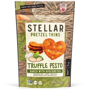 Truffle Pesto |Stellar Pretzel Thins  7.2OZ| Stellar Snacks