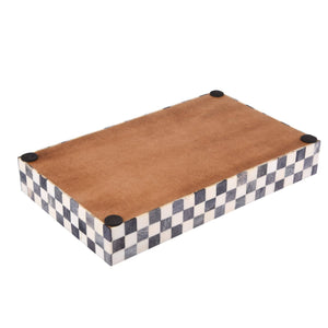 10x6 Checkered Black and White Tray  | Handicrafts Home