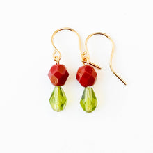 Load image into Gallery viewer, Lime |Tiny Earrings Small bead earrings Little color drop earrings
