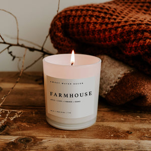 Candle |Farmhouse |11 oz Soy Candle | Sweet Water Decor