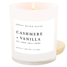 Load image into Gallery viewer, Candle | Cashmere and Vanilla | 11 oz Soy Candle | Sweet Water Decor
