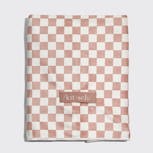 Load image into Gallery viewer, Hair towel Wrap | Extra Large Quick-Dry | Terracotta Checker | KITSCH
