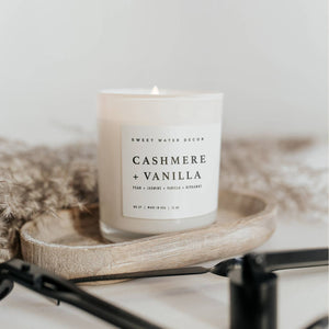 Candle | Cashmere and Vanilla | 11 oz Soy Candle | Sweet Water Decor