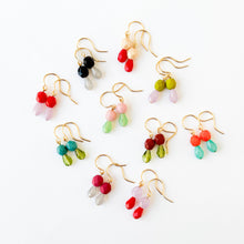 Load image into Gallery viewer, Magenta | Tiny Earrings Small bead earrings Little color drop earrings
