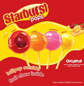 Lollipop Spangler Starburst “Pops” Fruit🌈 Display Box 72CT | O'Shea's Candies Sweet Shop