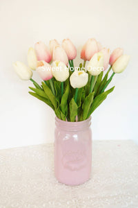 Sweet Home Deco - Latex Real Touch Tulips Spring Home Wedding Flower Set of 10