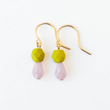 Load image into Gallery viewer, Magenta | Tiny Earrings Small bead earrings Little color drop earrings
