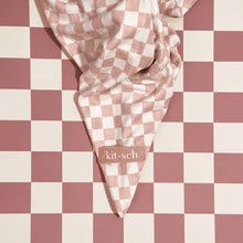 Load image into Gallery viewer, Hair towel Wrap | Extra Large Quick-Dry | Terracotta Checker | KITSCH
