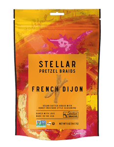 French Dijon | Pretzel Braids  5 oz| Stellar Snacks