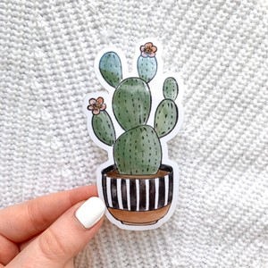 Sticker Cactus Planter, 3.5x2in
