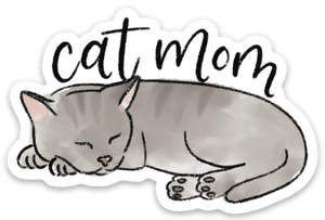 Sticker Cat Mom 2x3in