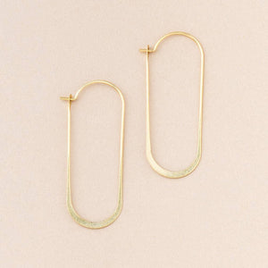 Cosmic Oval/Gold Vermeil Earrings