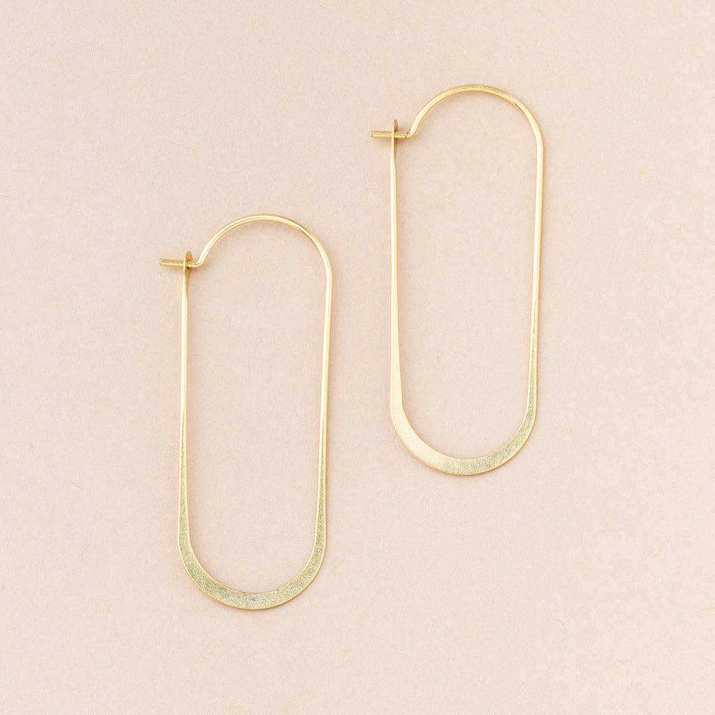 Cosmic Oval/Gold Vermeil Earrings