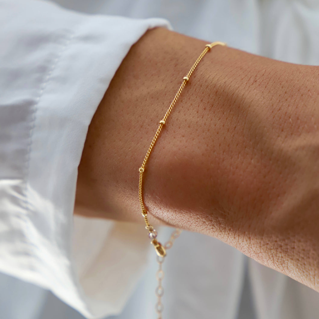 DELICATE BALL CHAIN BRACELET| Katie Waltman Jewelry