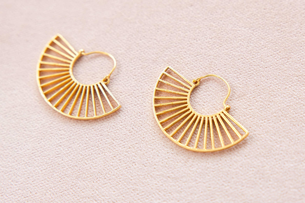 Radiant Sunflare Hoops Earrings