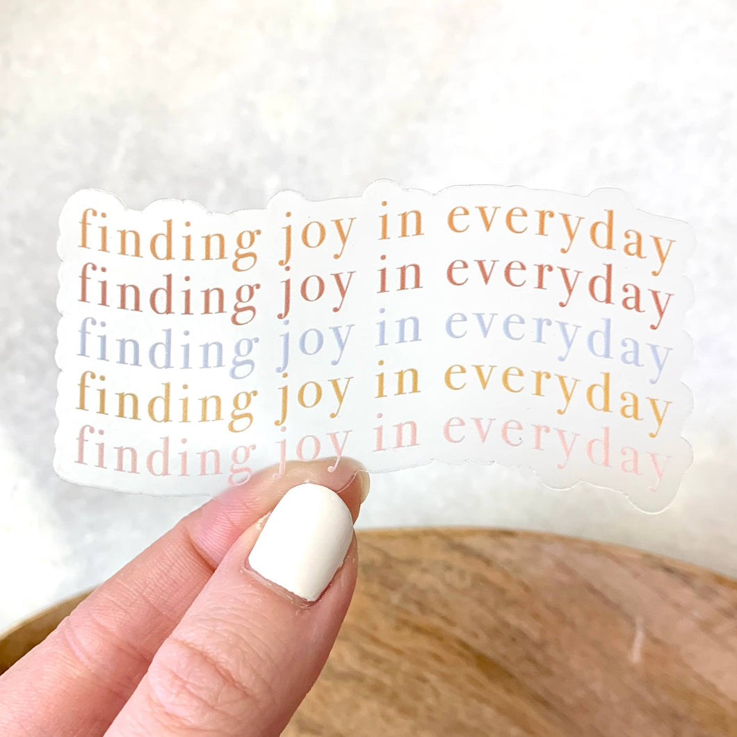 Sticker Finding Joy In Everyday, 3x1.5in
