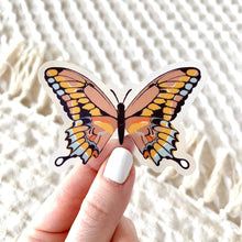 Load image into Gallery viewer, Sticker Pink Swallowtail Butterfly, 3x2in
