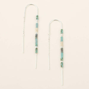 Thread Earring - Turquoise Multi/Silver