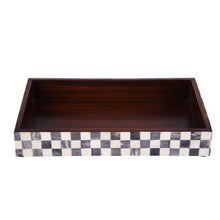 Load image into Gallery viewer, 10x6 Checkered Black and White Tray  | Handicrafts Home
