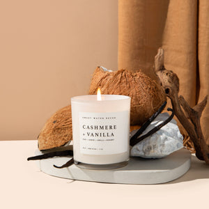 Candle | Cashmere and Vanilla | 11 oz Soy Candle | Sweet Water Decor