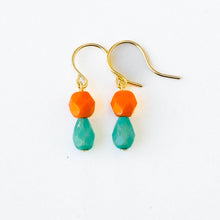 Load image into Gallery viewer, Turquoise | Tiny Earrings Small bead earrings Little color drop earrings
