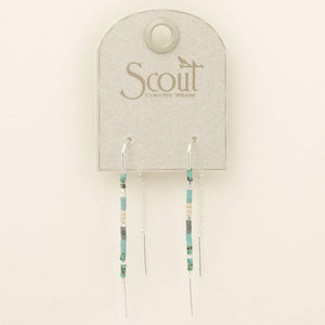 Thread Earring - Turquoise Multi/Silver